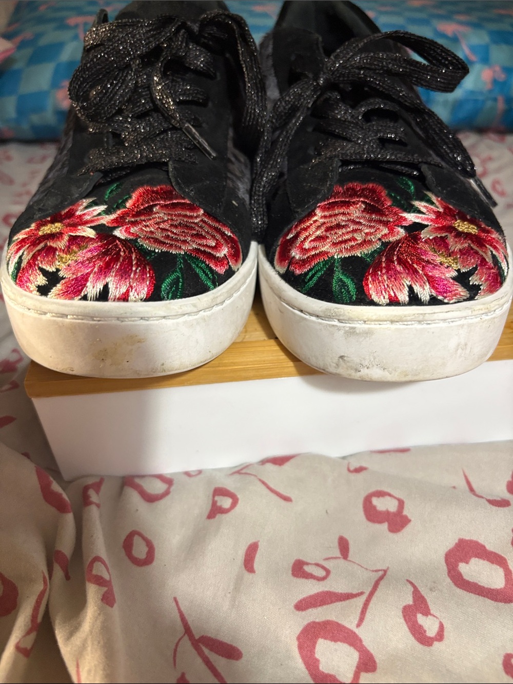 Johnny Was Floral print Leopard sneakers - Picture 6 of 10